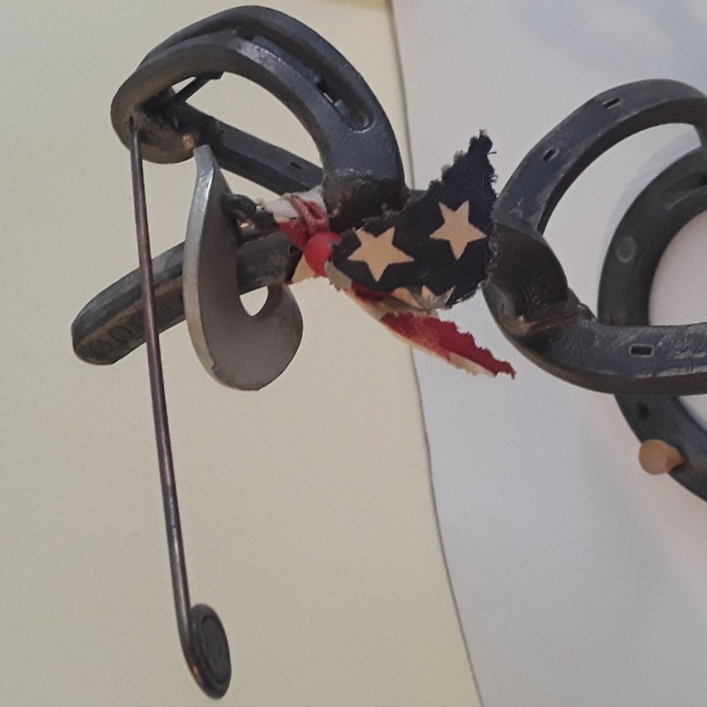 Rustic Golfer Sculpture Welded Horseshoe Golf Cowboy🏌🏼‍♂️🏌🏾‍♀️⛳🤠Folk Art - Picture 9 of 9